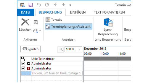 Besprechungsanfragen schneller erstellen (c) Thomas Joos