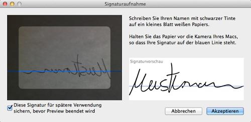 Mac OS X - Mit Bordmitteln ein PDF-Dokument unterschreiben (c) Lukas Leitsch