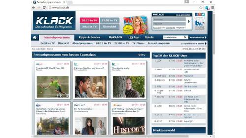 Eine sehr nützliche Funktion von Klack ist die Liste der zehn beliebtesten Fernsehsendungen seiner User. Sie schafft eine zusätzliche Orientierung im Programmdschungel. (c) cio.de