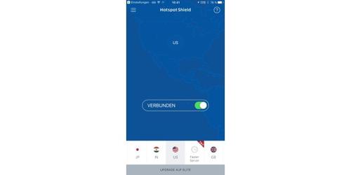 Hotspot Shield bietet schnelle und effiziente Anbindungen an das Internet über VPN (c) Thomas Joos