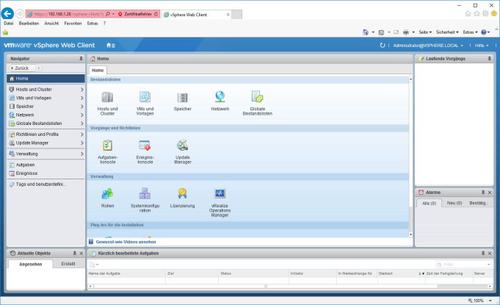 Kein nativer, separater Client mehr notwendig: Der Web-Client von ESXi/vSphere in der aktuellen HTML5-Version. (c) computerwoche.de