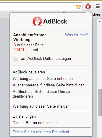 Tools wie AdBlock können auch vor Viren schützen. (c) Thomas Joos