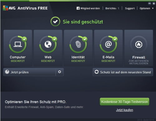 Der kostenlose AVG-Virenscanner kann PCs zuverlässig schützen. (c) Thomas Joos