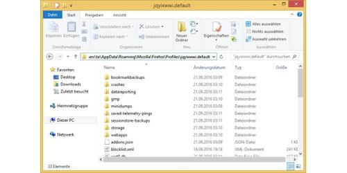 Datenspeicher: Viele Programme legen die Konfigurationsdateien unterhalb von „AppData“ im Benutzerprofil ab. Windows sichert den Ordner beim „Auffrischen“ unterhalb von „C:Windows.old“. (c) pcwelt.de