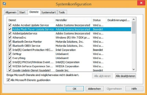 Über msconfig deaktivieren Sie überflüssige Dienste und Autostart-Programme. (c) computerwoche.de