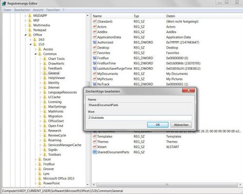 Teamplayer: Damit die Mitglieder einer Arbeitsgruppe Word-Autotexte in einem Serververzeichnis gemeinsam nutzen können, müssen Sie einen Registry-Eintrag ergänzen. (c) computerwoche.de
