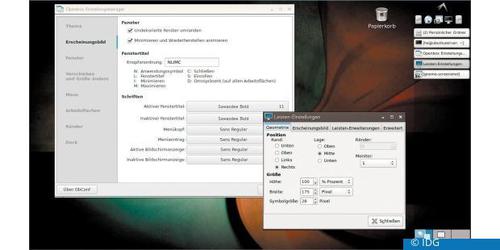 Lubuntu hübsch gemacht: LXDE muss nicht minimalistisch ausfallen. (c) IDG