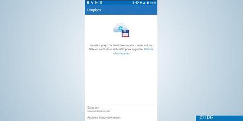 Um auf die Dateien in Ihrer Dropbox zugreifen zu können, müssen Sie erst den Zugriff gestatten. (c) IDG