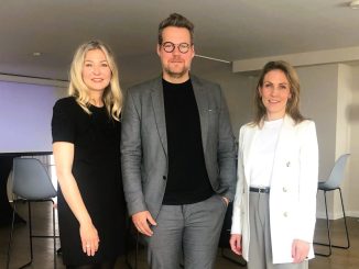 v.l.: Nina Koch, Director Customer Success, Central Europe bei Slack, David Hable und Katrin Lamberger, Co-Country Leads Salesforce Österreich. (c) Salesforce