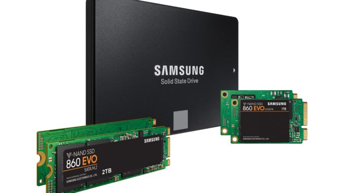 Die Samsung 860 SSD gibt es sowohl im 2