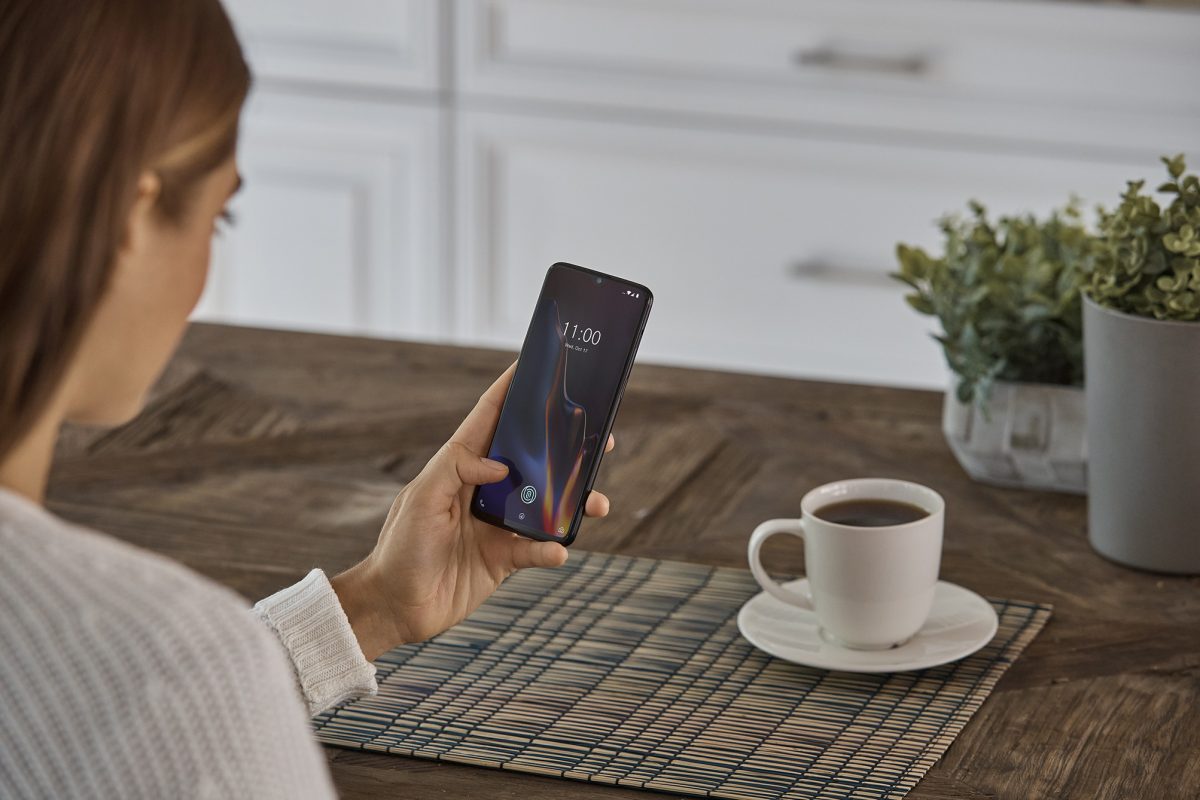Der In-Display Fingerabdruck-Sensor des OnePlus 6T.