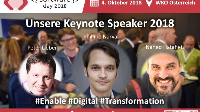 Am vom VÖSI veranstalteten Software Day 2018 gibt es Keynotes von Peter Lieber (VÖSI-Präsident, CEO bei Sparx Systems), Philippe Narval (Geschäftsführer European Forum Alpbach) und Nahed Hatahet (VÖSI-Vorstandsmitglied, CEO bei HATAHET).