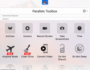 Parallels Toolbox bietet viele Möglichkeiten, den Umgang mit dem eigenen PC, Laptop oder Mac zu vereinfachen. Zum Beispiel, wenn man seine Websam ein- oder ausschalten möchte. (c) Screenshot Parallels Toolbox