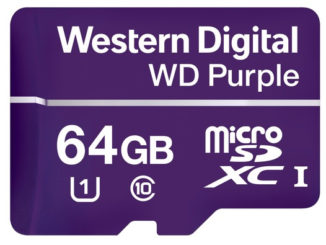 Die Western Digital Purple microSD-Karte eignet sich für Echtzeitlösungen zur Erfassung, Umwandlung, Erhaltung und für den Zugang von Videoüberwachungsdaten.