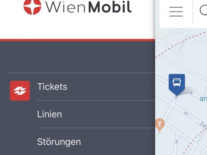 Als Vorlage für die "StadtMobil"-Apps dient die "WienMobil"-App der Wiener Linien.