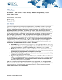 Geschäftsfälle für All-Flash-Arrays bei der Integration von Flash in die Cloud