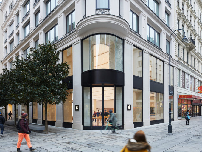 "Apple Kärntner Straße" ist der weltweit 501. Apple-Store und der erste in Österreich.