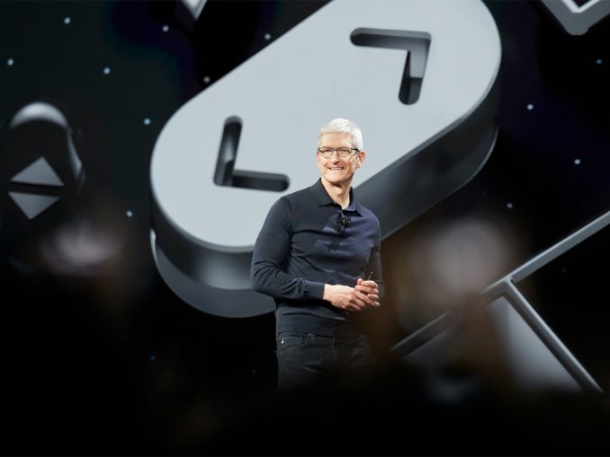 Apple-CEO Tim Cook auf der WWDC im Juni 2018.